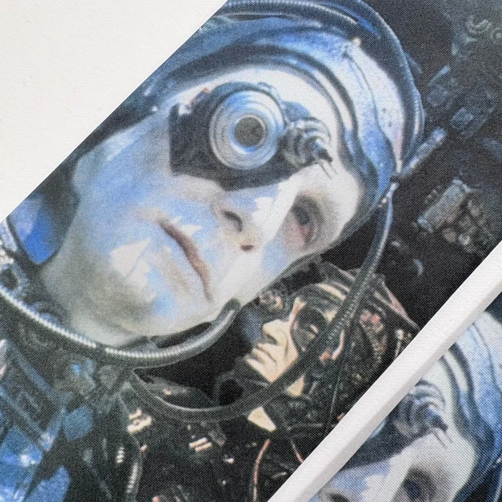 Ralph Marlin Necktie Blue Star Trek Borg Vintage 1994 Sci-Fi All Over Print Tie‎
